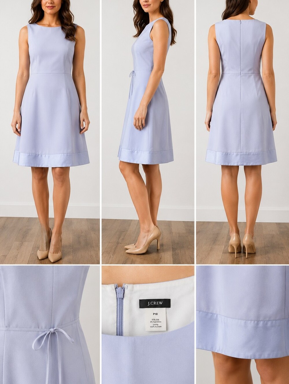 J. Crew Light Blue Sleeveless Sheath Dress